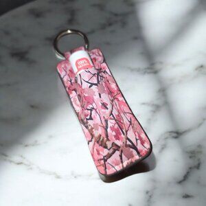 Chapstick holder Keychain Pink Camo